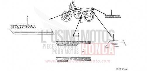STREIFEN/EMBLEM (CB125TDC) CB125TDC de 1982